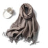 New Fashion Winter Soft Thick Warm Colorful Cashmere Scarf Elegant Escharpe Shawls Scarf Shawls Wraps Lightweight Lady Solid Scarves Fashion Tassels Blanket For Women