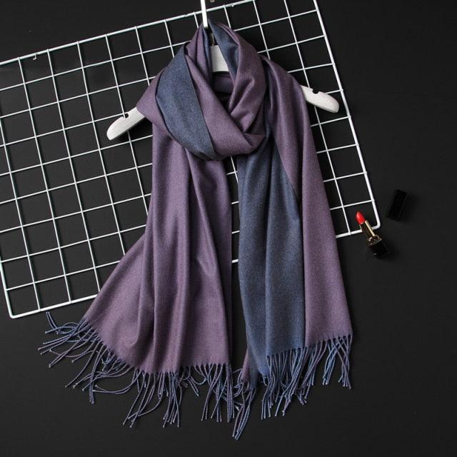 Fashion Winter Solid Soft Scarf Cashmere Lightweight Scarves Shawls Cashmere Escharpe Scarfs Lightweight Shawls Hijabs Shawls Escharpe Elegant Wrap Blanket Bandana Tassel For Lady