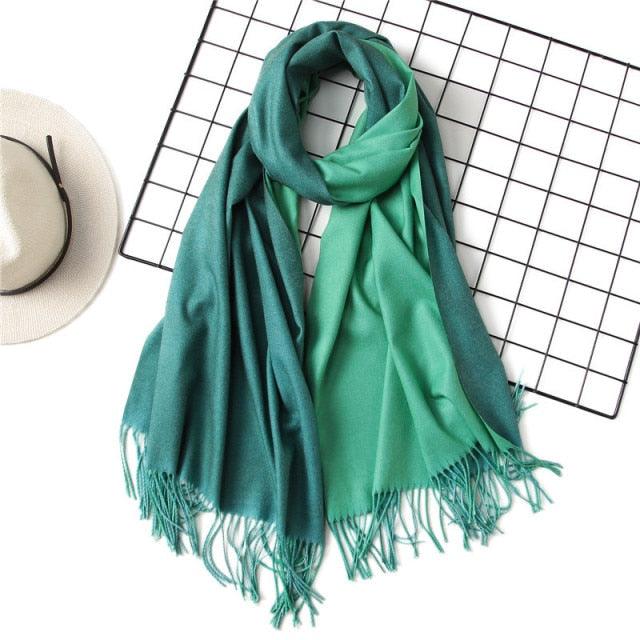 Fashion Winter Solid Soft Scarf Cashmere Lightweight Scarves Shawls Cashmere Escharpe Scarfs Lightweight Shawls Hijabs Shawls Escharpe Elegant Wrap Blanket Bandana Tassel For Lady