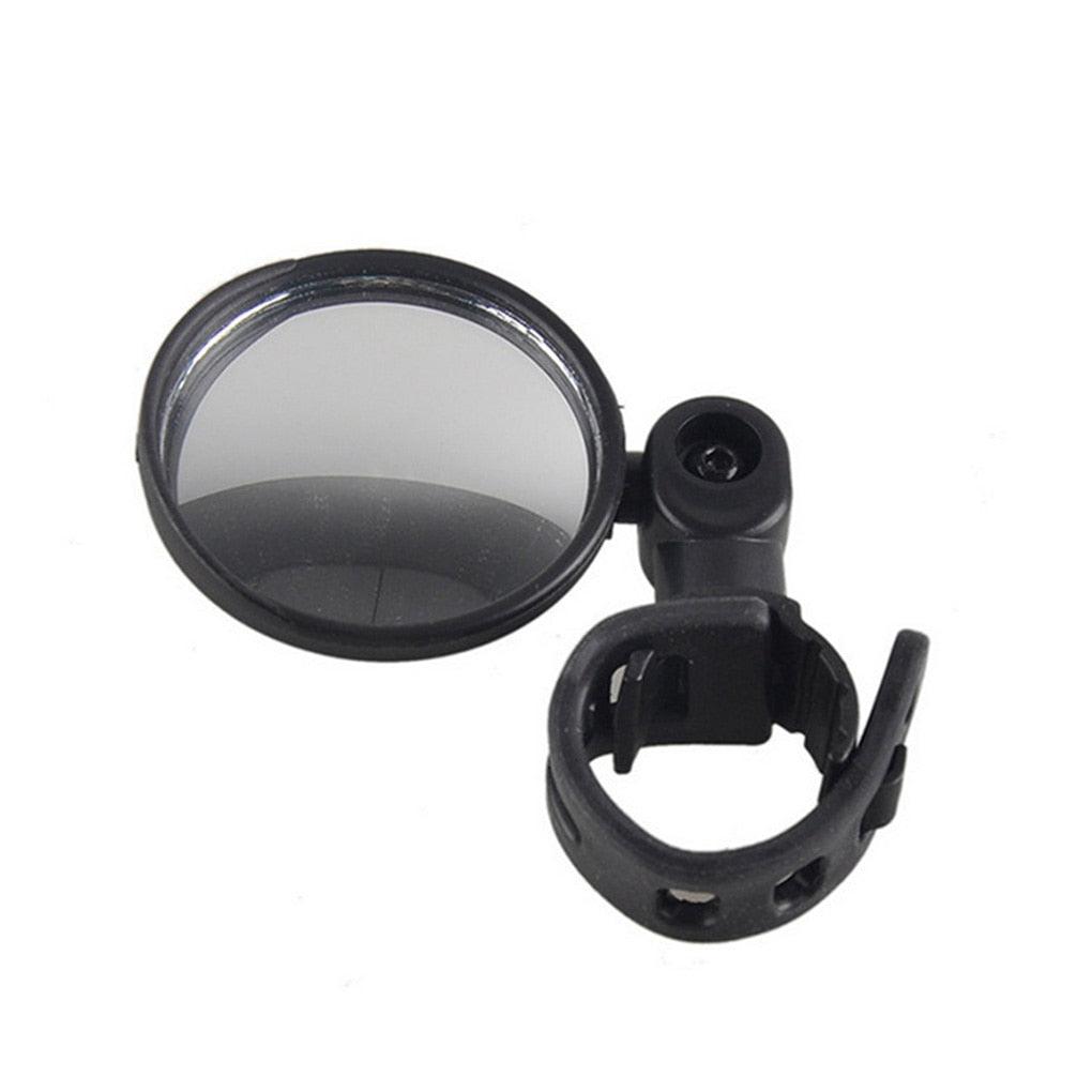 Round Universal Bicycle Rearview Mirror Handlebar Adjustable Rotate Wide-Angle Convex Mirror 360 Rotatable Handlebar Bike Rearview Mirrors Acrylic Shockproof Convex Mirror For Bike Handlebar