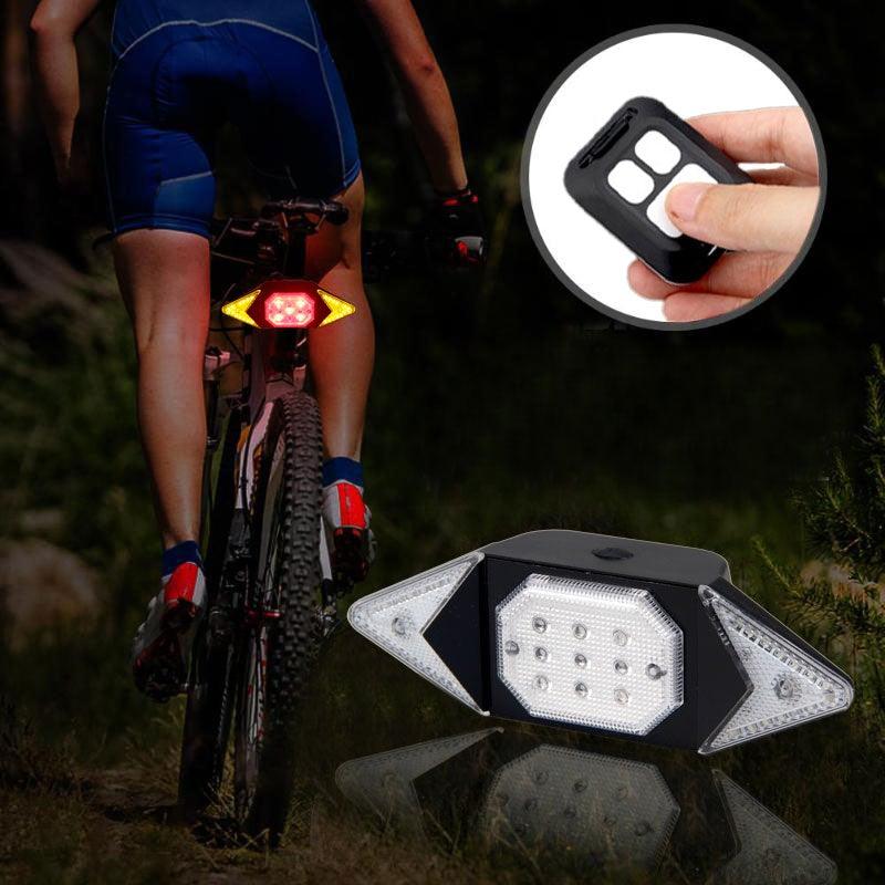 Smart Bike Light Wireless Remote Control Cycling Turning Signal Taillight USB Bicycle Rechargeable Rear Light Turn Signals With Wireless Remote Rechargeable Safety Warning Cycling Light Fits On Any Bicycle