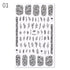 Sexy Lady Shaped 3D Nail Stickers Character Face Image Leaves Flower Decals Slider Black White Nail Art Decoration Manicure Decoration Nail Art Supplies 3D Self-Adhesive Nail Decals Designer Nail Stickers for Acrylic Nails