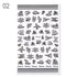 Sexy Lady Shaped 3D Nail Stickers Character Face Image Leaves Flower Decals Slider Black White Nail Art Decoration Manicure Decoration Nail Art Supplies 3D Self-Adhesive Nail Decals Designer Nail Stickers for Acrylic Nails