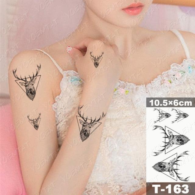 New Waterproof Temporary Tattoo Sticker Deer Animal Flash Tatoo Black Line Body Art Small Decorative Design For Womens Boys - STEVVEX Beauty - 103, Animal Tattoo, Arm Tattoo, Back Tattoo, Beauty, Black Tattoos, Body Tattoo, Boys Tattoo, Children Tattoo, Different Tattoo, Fashion Tattoo, Girls Tattoo, Leg Tattoo, Luxury Tattoo, Make up Tattoo, Men Tattoo, Party Tattoo, Realistic Tattoo, Sketch Tattoo, Stylish Tattoo, Tattoo, Waterproof Tattoo, Wedding Tattoo, Women Tattoo, Womens Tattoo - Stevvex.com