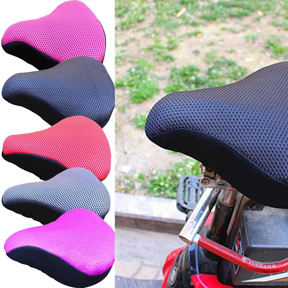 Cushion Replacement Pad Bike Saddle Racing 3D Mesh Anti-Slip Thickened Bicycle Seat Cover Soft Bike Seat Pad Comfort Road Bicycle Seat Covers Spin Bike Cycling Seat Cushions Indoor Outdoor Saddle