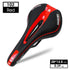 Leather Bike Saddle Road Bike Front Seat Cycling Saddles For Mens Breathable Hollow Cushion Bicycle Saddle Comfort Bike Saddle Ergonomic Waterproof Bicycle Seat For Road Bike Mountain Bike Seats