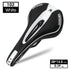 Leather Bike Saddle Road Bike Front Seat Cycling Saddles For Mens Breathable Hollow Cushion Bicycle Saddle Comfort Bike Saddle Ergonomic Waterproof Bicycle Seat For Road Bike Mountain Bike Seats