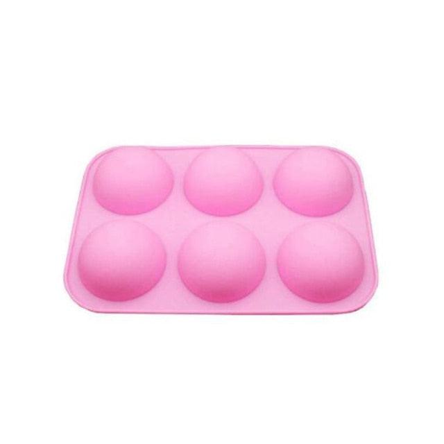 Half Sphere Silicone Soap Molds Bakeware Cake Decorating Tools Pudding Jelly Chocolate Fondant Mould Ball Biscuit Baking Mould 6 Holes Silicone Mold Half Ball Sphere For Making Chocolate Cake Jelly Pudding Handmade Soap