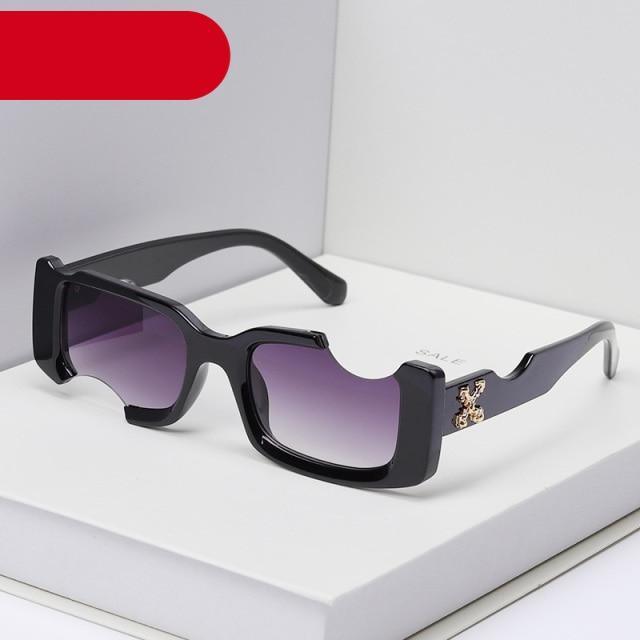 Luxury Black Women Design Sunglasses Stylish Fashionable Rectangle Shape Sunglasses For Women & Men Elegant Popular Design Style Sunglasses For Men & Women