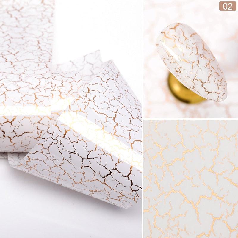 Glitter Marble Series Nail Transfer Foil Stickers Gold White And Black Bright Slider For Nails Decoration Manicures Marble Nail Art Stickers Water Transfer Nail Decals Full Wraps Gradient Acrylic Nail Kits for Women Manicure Decoration Accessory