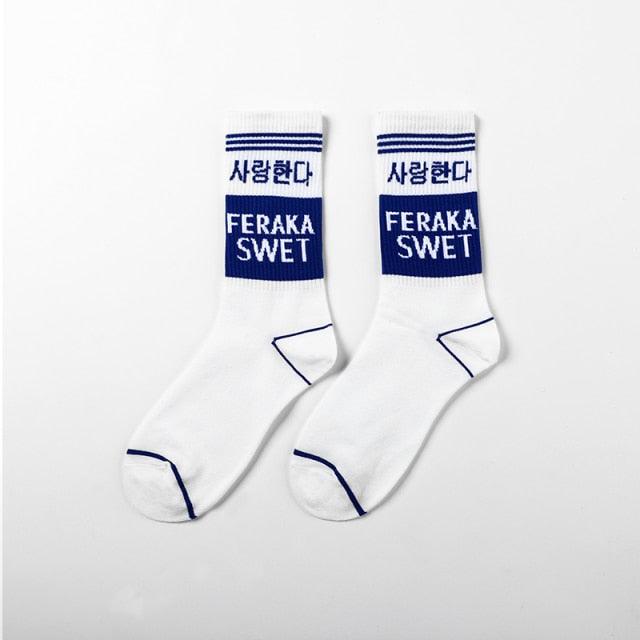 New Fashion Stylish Basketball Men Socks Cotton Hip-hop Female Sports Socks Combed Out Of Pure Cotton High Quality Harajuku Cool Funny Unisex Crew Socks For Men And Women