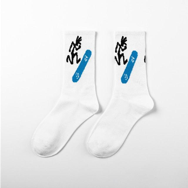 New Fashion Stylish Basketball Men Socks Cotton Hip-hop Female Sports Socks Combed Out Of Pure Cotton High Quality Harajuku Cool Funny Unisex Crew Socks For Men And Women