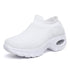 Womens Breathable Sneakers New Mesh Women Shoes Slip-On Air Cushion Casual Walking Shoes Lightweight Breathable Mesh Athletic Running Shoes Fashion Slip-on Sock Sneakers