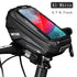 Bicycle Touchscreen Front Frame Bag Phone Case With Double Zippers Cycling Bike Accessories Bike Bag Bike Phone Bag Bike Pouch Bicycle Front Frame Bag Waterproof Top Tube Handlebar Bag Bike Phone Mount Bag Cycling Storage Bag