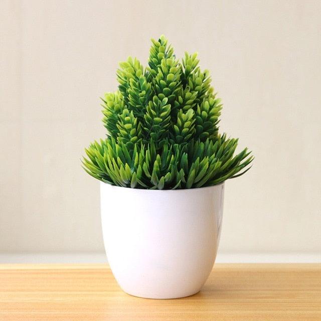 Artificial Small Tree Pot Fake Flowers Bonsai Potted Ornaments For Home Decoration Hotel Garden Decor Artificial Bonsai Tree Fake Greenery for Home Office Desk Wall Book Shelf Decor Room Decor