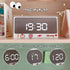 Digital Clock Table Clock Snooze Alarm Cute Silent Mirror Clock Student Desktop Mirror Surface LED Alarm Clock with USB Charger 12/24H Easy Snooze Function Adjustable Brightness Alarm Clocks for Bedroom LED Clock Electronic Clock for Children