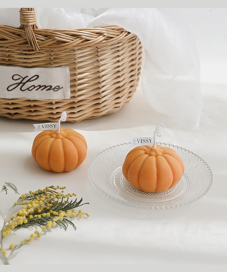 Pumpkin Candle Creative Handmade Aromatherapy Candle Pumpkin Candle Fall Candle Gift Set For Women Aromatherapy Candle Gift For Halloween Decorations Candle Photo Home Restaurant Hotel Decoration