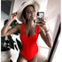 Luxury Black Female Swimsuit Vintage One Piece Ruffled Push Up Tummy Control Swimwear Halter One Piece Slimming Retro Swimsuit Women's Plus Size Push Up Bathing Suit Solid Red Swimwear Women Padded Bathing Suits