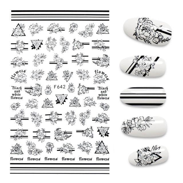 3D Nail Stickers Leaves Butterfly Panda Love Heart Design Stickers For Nails Manicure Foil Nail Art Decor  Girls Manicure Decoration Nail Art Supplies 3D Self-Adhesive Nail Decals Designer Nail Stickers for Acrylic Nails