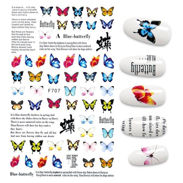 3D Nail Stickers Leaves Butterfly Panda Love Heart Design Stickers For Nails Manicure Foil Nail Art Decor  Girls Manicure Decoration Nail Art Supplies 3D Self-Adhesive Nail Decals Designer Nail Stickers for Acrylic Nails