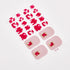 Full Beauty Loveliness Designed Manicure Valentines Nail Art Designer Nail Decals Kids Nails Art Decoration Nail Sticker Set French Tip Guides Stickers French Nail Stickers Form Fringe Guides for Decoration Stencil Tools