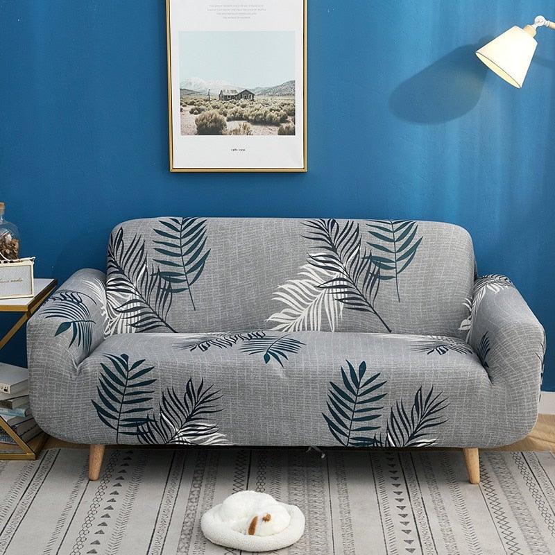 Elastic Sofa Covers for Living Room Stretch Slipcovers Sectional Couch Cover L Shape Corner Armchair Cover 1/2/3/4 Seater Slipcovers Elastic Stylish Printed Sectional Sofa Furniture Protector For Living Room