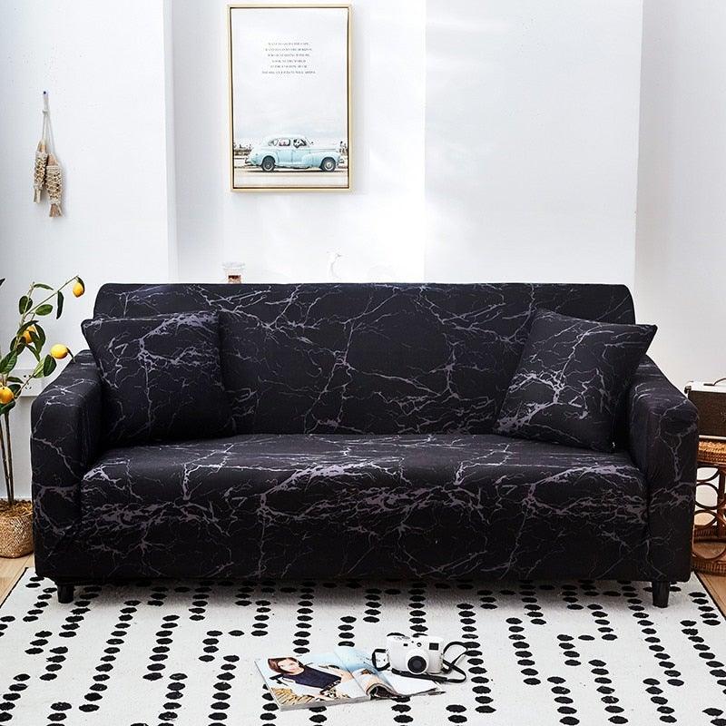 Elastic Sofa Covers for Living Room Stretch Slipcovers Sectional Couch Cover L Shape Corner Armchair Cover 1/2/3/4 Seater Slipcovers Elastic Stylish Printed Sectional Sofa Furniture Protector For Living Room