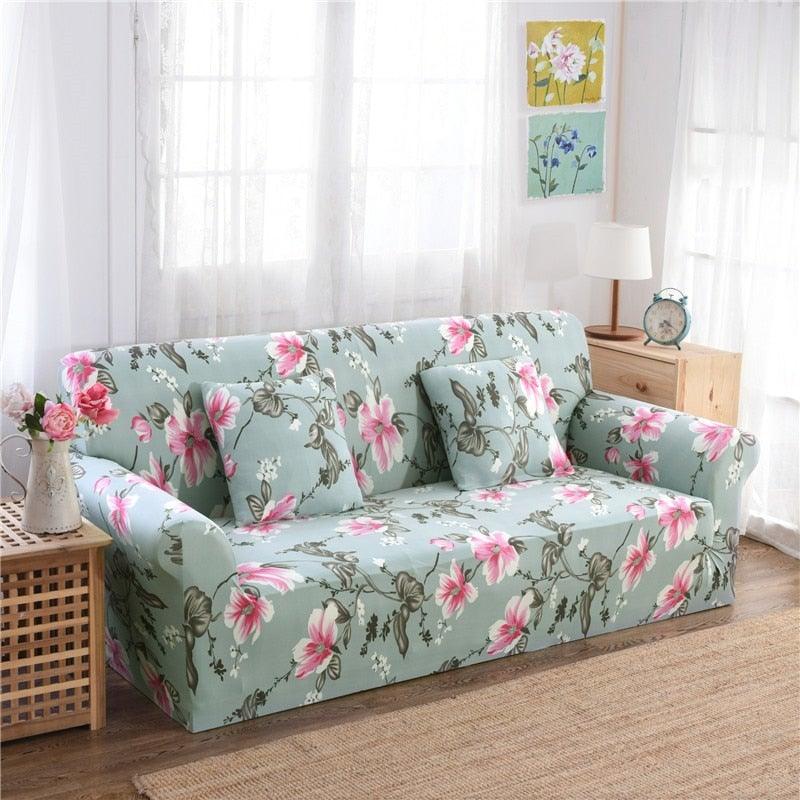 Elastic Sofa Covers for Living Room Stretch Slipcovers Sectional Couch Cover L Shape Corner Armchair Cover 1/2/3/4 Seater Slipcovers Elastic Stylish Printed Sectional Sofa Furniture Protector For Living Room