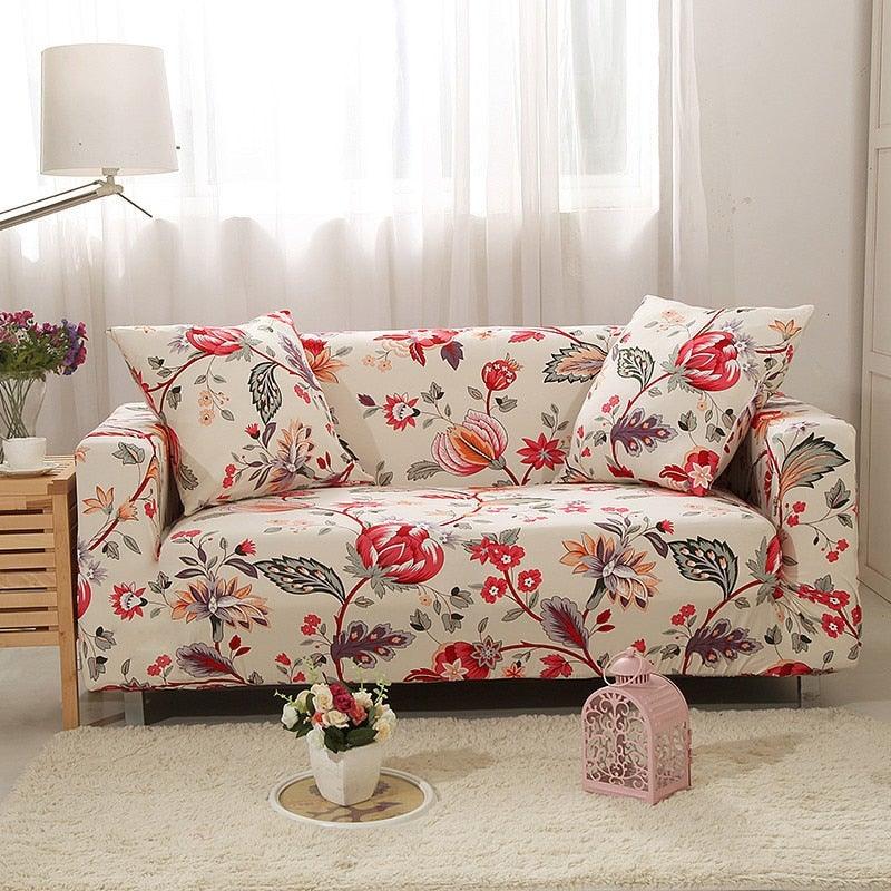 Elastic Sofa Covers for Living Room Stretch Slipcovers Sectional Couch Cover L Shape Corner Armchair Cover 1/2/3/4 Seater Slipcovers Elastic Stylish Printed Sectional Sofa Furniture Protector For Living Room