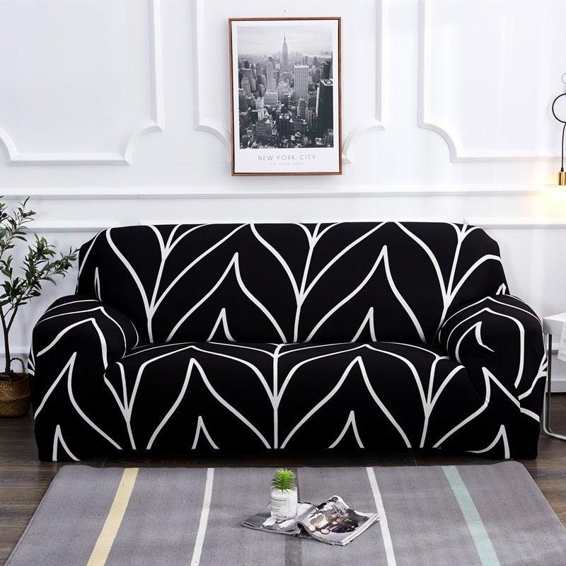 Elastic Sofa Covers for Living Room Stretch Slipcovers Sectional Couch Cover L Shape Corner Armchair Cover 1/2/3/4 Seater Slipcovers Elastic Stylish Printed Sectional Sofa Furniture Protector For Living Room