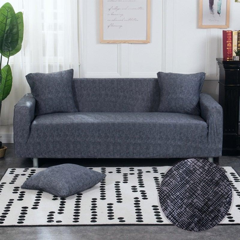 Elastic Sofa Covers for Living Room Stretch Slipcovers Sectional Couch Cover L Shape Corner Armchair Cover 1/2/3/4 Seater Slipcovers Elastic Stylish Printed Sectional Sofa Furniture Protector For Living Room