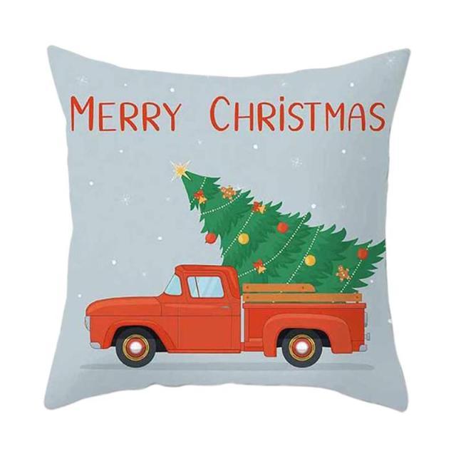 Beautiful Snowflake In Red Merry Christmas Gifts Xmas Cushion Cover Case Decorations Winter Holiday Party Pillow Zipper Pillowcase For Sofa Home Office Living Room Car