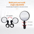 Adjustable Bicycle Convex Rearview Mirror Road Handlebar Back Eye Cycling Rear View Mirrors Adjustable Rotatable Handlebars Mounted Plastic Convex Mirror For Outdoor Mountain Road Bikes