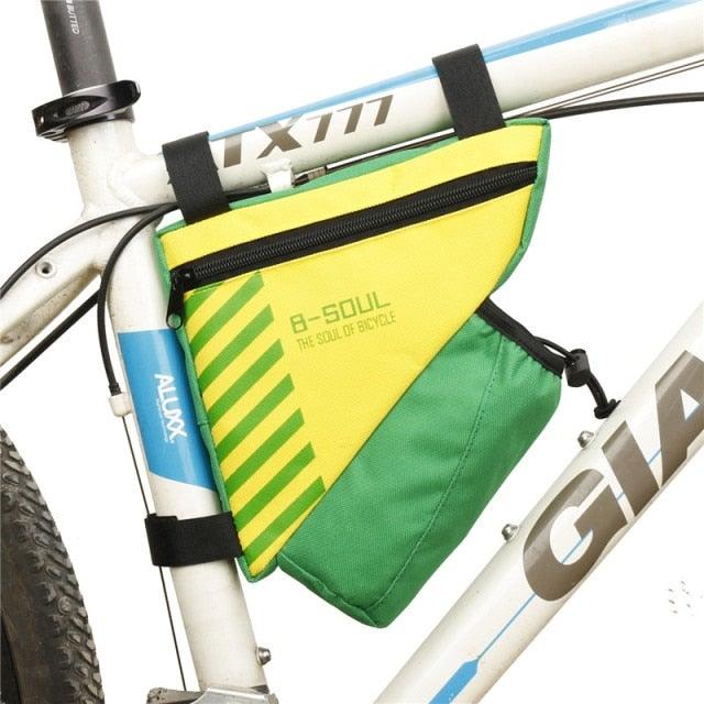 Bicycle Bag Waterproof Bike Triangle Bag Storage Mobile Phone Cycling Bag Bike Tube Pouch Holder Accessories Bike Frame Storage Bag Water Resistant Cycling Handlebar Top Tube Bag Under Seat Pouch Strap-On Adjustable Install Position