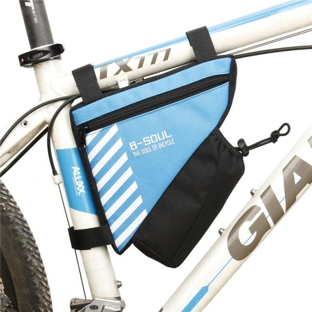 Bicycle Bag Waterproof Bike Triangle Bag Storage Mobile Phone Cycling Bag Bike Tube Pouch Holder Accessories Bike Frame Storage Bag Water Resistant Cycling Handlebar Top Tube Bag Under Seat Pouch Strap-On Adjustable Install Position