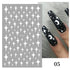 Gold 3D Nail Sticker Curve Stripe Lines Nails Stickers Gradient Adhesive Striping Tape Nail Foil Nail Art Stickers Decals Silver Strip Line Nail Decal Self-Adhesive 3D Wave Decal Decoration Metallic Curve Design Decoration for Women Girls