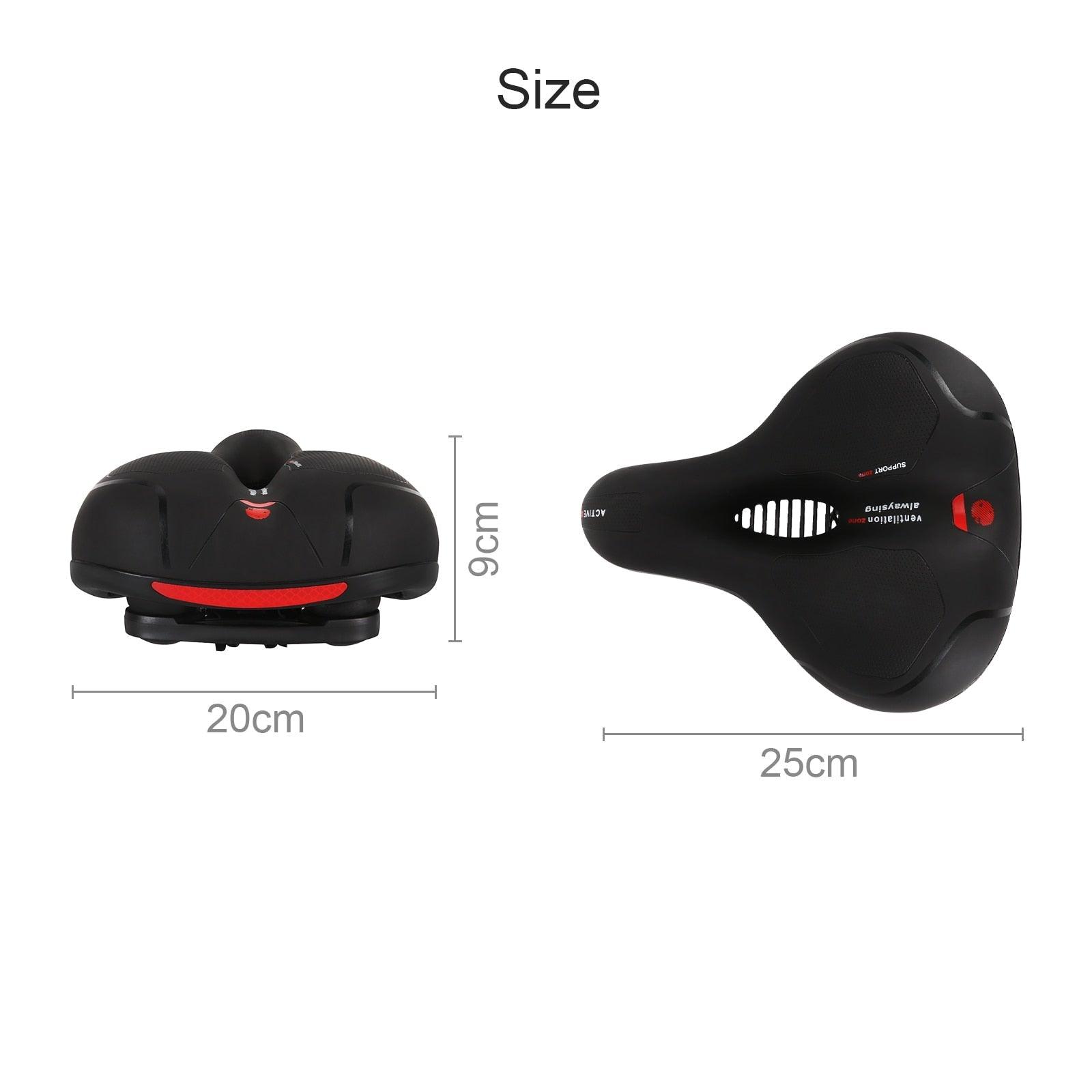 Breathable Leather Bicycle Saddle Cushion Comfortable Anti Slip And Weat Road Bike Sponge Filled Shockproof Bike Seat For Men Women Memory Foam Soft Bicycle Seats Cushion Dual Shock Absorbing Wide Bicycle Seat Replacement For Mountain Bike Road Bike