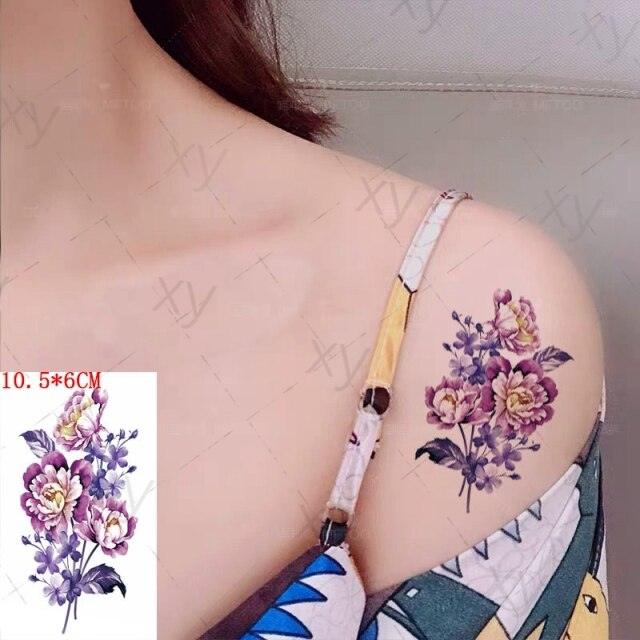 Waterproof Temporary Tattoo Lavender Stickers Butterfly Flower Luxury Small Tattoo For Body Arm - STEVVEX Beauty - 103, 3D Tattoo, Beauty, Black Tattoos, Body Tattoo, Butterfly Tattoo, Colorful Tattoo, Fashion Tattoo, Feather Tattoo, Flower Tattoo, Girls Tattoo, Lavender Tattoo, Luxury Tattoo, Waterproof Tattoo, Women Tattoo, Womens Tattoo - Stevvex.com