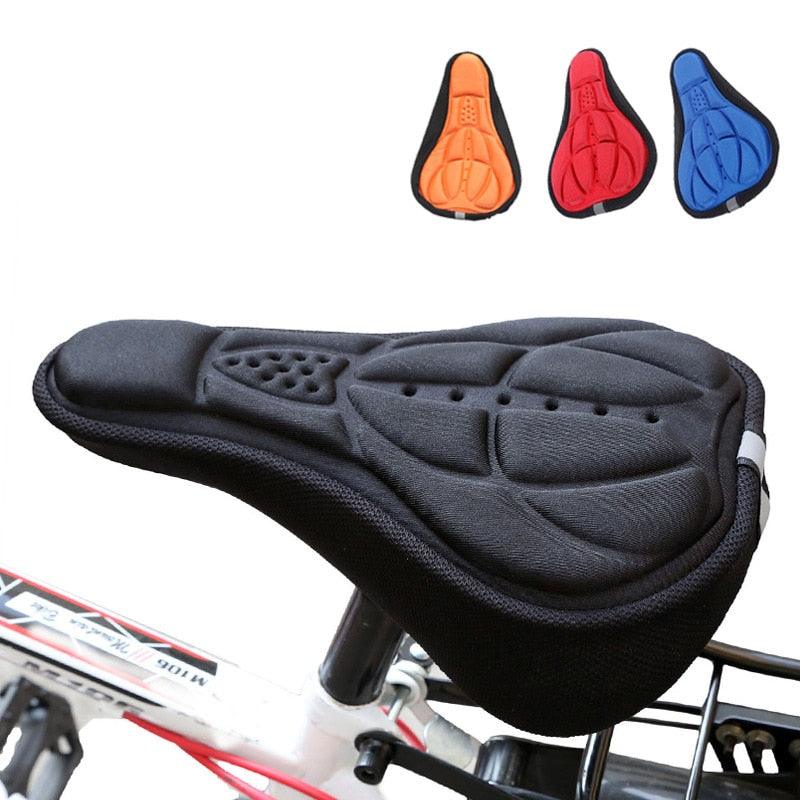 Mountain Bike 3D Saddle Cover Thick Breathable Super Soft Bicycle Seat Cushion Silicone Sponge Gel Seat Cover With Gel Padding And Memory Foam Bike Seat Cushion Cover Pad  For Bicycle Seat Saddle