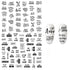 The New 3D Nail Sticker Cool English Letter stickers for nail  Foil Love Heart Design Nails Accessories Fashion Manicure Sticker Stickers Girls Manicure Decoration Nail Art Supplies 3D Self-Adhesive Nail Decals Designer Nail Stickers for Acrylic Nails