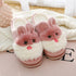 Women Winter Warm Slippers Cute Rabbit Slippers Indoor Shoes For Girls Non Slip Soft Funny Women Furry Slipper House Slippers For Women Indoor Slip On Slippers Warm Flats Shoes Soft-soled Cotton Slippers