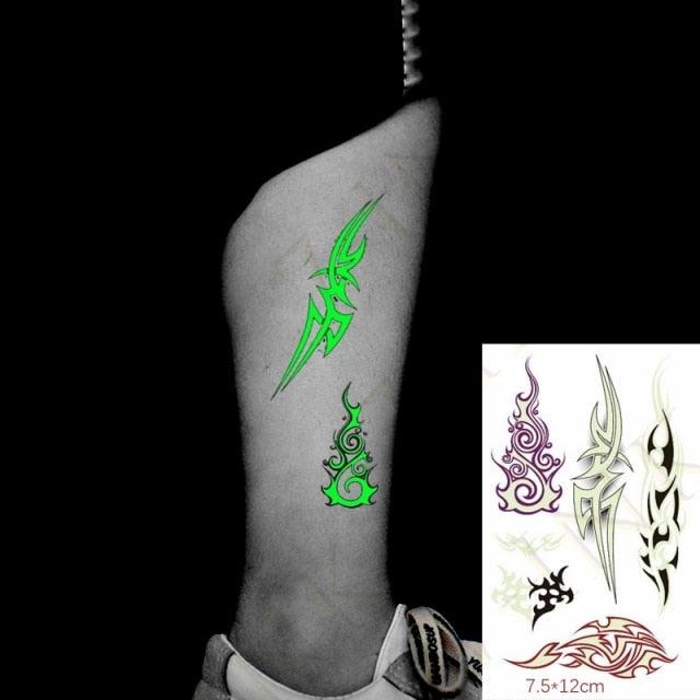 Fashion Luminous Sticker Tattoos Waterproof Temporary Different Luxury Tattoos For Womens Mens Kids - STEVVEX Beauty - 103, Arm Tattoo, Beauty, Black Tattoos, Body Tattoo, Boys Tattoo, Butterfly Tattoo, Children Tattoo, Luminous Tattoo, Make up Tattoo, Men Tattoo, Modern Tatoos, Sketch Tattoo, Small Tattoo, Stylish Tattoo, Tattoo, Waterproof Tattoo, Women Tattoo, Womens Tattoo - Stevvex.com