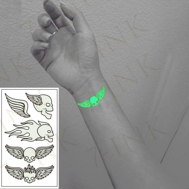 Fashion Luminous Sticker Tattoos Waterproof Temporary Different Luxury Tattoos For Womens Mens Kids - STEVVEX Beauty - 103, Arm Tattoo, Beauty, Black Tattoos, Body Tattoo, Boys Tattoo, Butterfly Tattoo, Children Tattoo, Luminous Tattoo, Make up Tattoo, Men Tattoo, Modern Tatoos, Sketch Tattoo, Small Tattoo, Stylish Tattoo, Tattoo, Waterproof Tattoo, Women Tattoo, Womens Tattoo - Stevvex.com