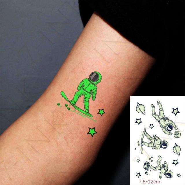 Fashion Luminous Sticker Tattoos Waterproof Temporary Different Luxury Tattoos For Womens Mens Kids - STEVVEX Beauty - 103, Arm Tattoo, Beauty, Black Tattoos, Body Tattoo, Boys Tattoo, Butterfly Tattoo, Children Tattoo, Luminous Tattoo, Make up Tattoo, Men Tattoo, Modern Tatoos, Sketch Tattoo, Small Tattoo, Stylish Tattoo, Tattoo, Waterproof Tattoo, Women Tattoo, Womens Tattoo - Stevvex.com