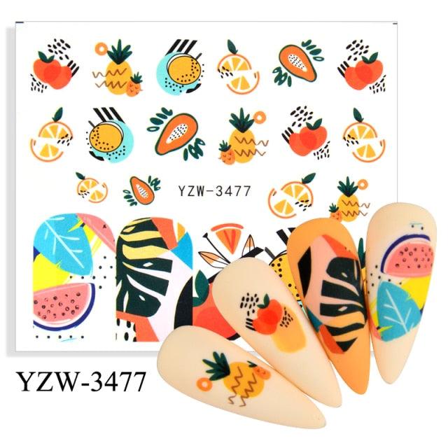 Water Decal Nail Art Decorations Nail Sticker Tattoo Full Cover Beauty Decals Manicure Supplies Accessories  Women Kids Girls Manicure Decoration Nail Art Supplies 3D Self-Adhesive Nail Decals Designer Nail Stickers for Acrylic Nails