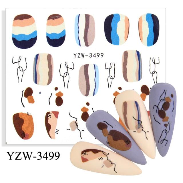 Water Decal Nail Art Decorations Nail Sticker Tattoo Full Cover Beauty Decals Manicure Supplies Accessories  Women Kids Girls Manicure Decoration Nail Art Supplies 3D Self-Adhesive Nail Decals Designer Nail Stickers for Acrylic Nails