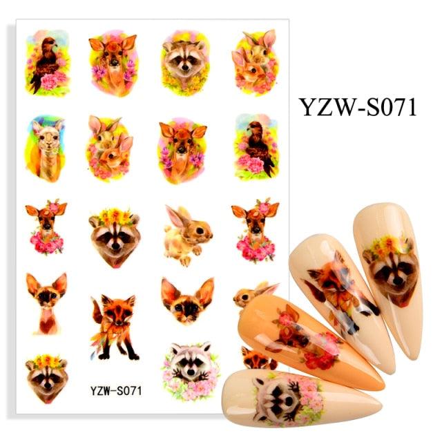 Water Decal Nail Art Decorations Nail Sticker Tattoo Full Cover Beauty Decals Manicure Supplies Accessories  Women Kids Girls Manicure Decoration Nail Art Supplies 3D Self-Adhesive Nail Decals Designer Nail Stickers for Acrylic Nails