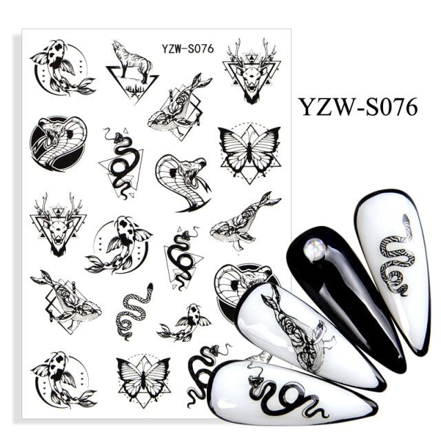 Water Decal Nail Art Decorations Nail Sticker Tattoo Full Cover Beauty Decals Manicure Supplies Accessories  Women Kids Girls Manicure Decoration Nail Art Supplies 3D Self-Adhesive Nail Decals Designer Nail Stickers for Acrylic Nails