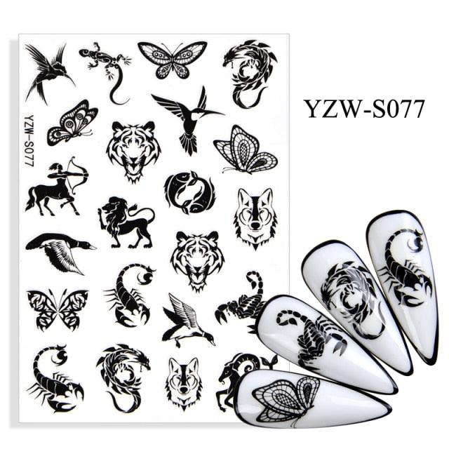 Water Decal Nail Art Decorations Nail Sticker Tattoo Full Cover Beauty Decals Manicure Supplies Accessories  Women Kids Girls Manicure Decoration Nail Art Supplies 3D Self-Adhesive Nail Decals Designer Nail Stickers for Acrylic Nails