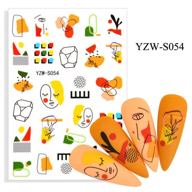 Water Decal Nail Art Decorations Nail Sticker Tattoo Full Cover Beauty Decals Manicure Supplies Accessories  Women Kids Girls Manicure Decoration Nail Art Supplies 3D Self-Adhesive Nail Decals Designer Nail Stickers for Acrylic Nails